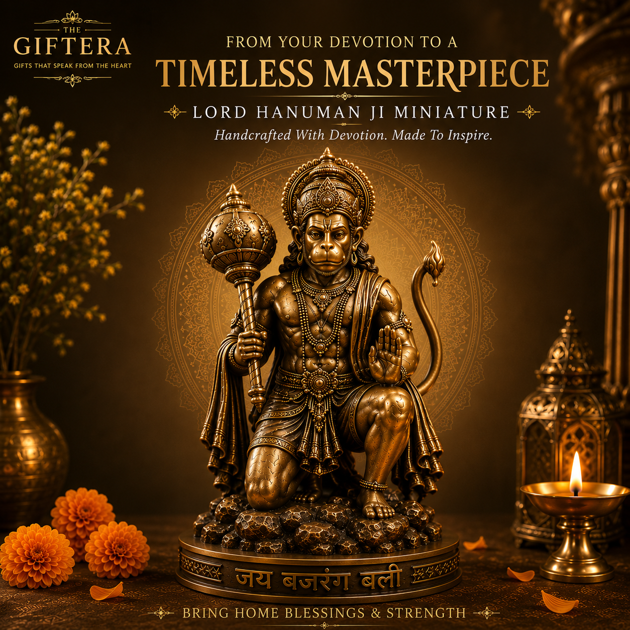 Lord Hanuman Meditation Sculpture
