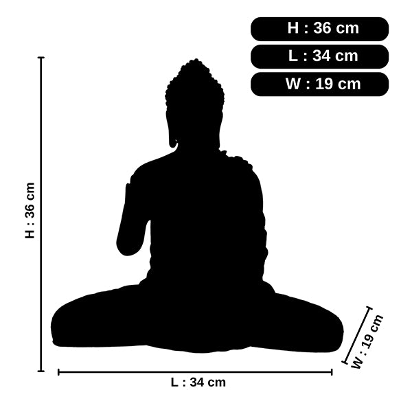Premium Meditating Buddha Statue for Home Decor | Elegant Lord Buddha Showpiece for Living Room & Office