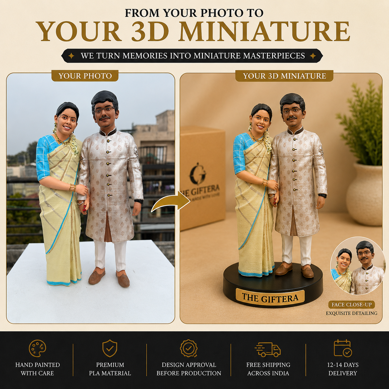 Personalized Couple  Full 3D MINIATURE
